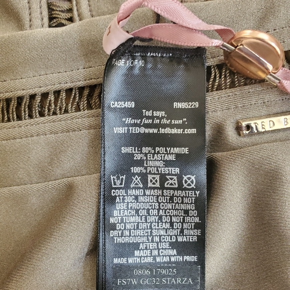 Ted Baker London Plunge One Piece Swimsuit - NEW - Picture 14 of 15